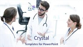  Presentation with visegrad group - Beautiful slide set featuring student council - group of doctors talking backdrop and a sky blue colored foreground