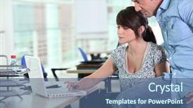  Presentation with sitting posture and computer ergonomics - Colorful slide deck enhanced with student counselling - man and woman sitting backdrop and a ocean colored foreground