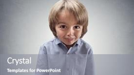  Presentation with innocence - Slide set consisting of student discipline - cute cheeky boy with guilty background and a gray colored foreground