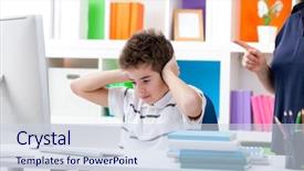  Presentation with hear - Colorful theme enhanced with student discipline - little boy does not want backdrop and a sky blue colored foreground