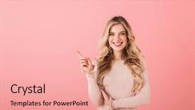  Presentation with student discount - Cool new presentation with student discount - portrait of a cheerful young backdrop and a coral colored foreground