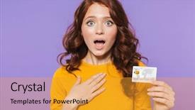  Presentation with student discount - Presentation theme consisting of student discount - portrait of a pretty excited background and a gold colored foreground