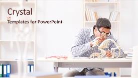  Presentation with animal - Presentation consisting of student doctor studying animal skeleton background and a sky blue colored foreground