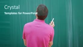  Presentation with task - Theme with student-does-the-task background and a ocean colored foreground