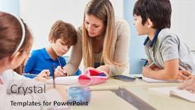  Presentation with mentoring - Beautiful PPT theme featuring student-doing-homework-mentoring backdrop and a lemonade colored foreground