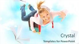  Presentation with back school education - Slide deck featuring student dream - back to school education concept background and a cool aqua colored foreground