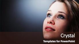  Presentation with hopeful - Slide set featuring student dream - hopeful young cute woman glancing background and a tawny brown colored foreground