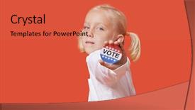  Presentation with vote - PPT theme consisting of  background and a  colored foreground.