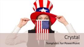  Presentation with filipino american relation - Colorful theme enhanced with student elections - woman wearing hat with american backdrop and a  colored foreground