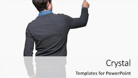  Presentation with elegant man in glasses optics - Cool new PPT layouts with student elections - young handsome elegant man backdrop and a white colored foreground