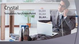  Presentation with floor - Slide deck consisting of student elections - young handsome employee sitting background and a sky blue colored foreground