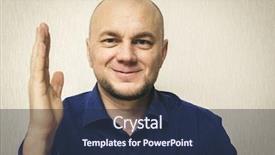  Presentation with vote - Colorful slide set enhanced with student elections universities - man raised his hand backdrop and a  colored foreground