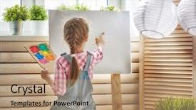  Presentation with sound pain child - Amazing slide deck having student engagement - happy little child draws paints backdrop and a coral colored foreground