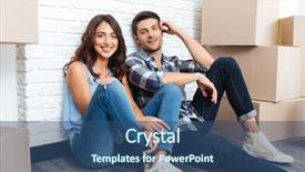  Presentation with buying a house - Cool new PPT layouts with student engagement - happy young couple sitting backdrop and a ocean colored foreground