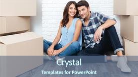  Presentation with young happy couple - Slides having student engagement - happy young married couple moving background and a  colored foreground