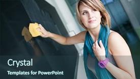  Presentation with self esteem for a college student - Audience pleasing theme consisting of student erasing the chalkboard blackboard backdrop and a tawny brown colored foreground