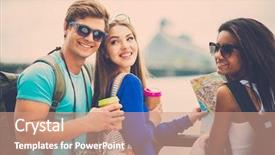  Presentation with tourism river philippines - Presentation enhanced with student excursion - multi-ethnic friends tourists with map background and a  colored foreground