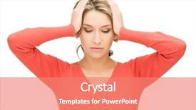  Presentation with bright white - Slide deck featuring student feel bore - bright picture of unhappy woman background and a coral colored foreground