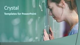  Presentation with frustration - Audience pleasing PPT theme consisting of student frustration in difficult math backdrop and a ocean colored foreground