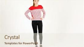  Presentation with pretty girl - PPT theme having student full color - pretty portrait of asian girl background and a lemonade colored foreground