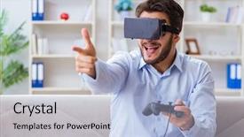  Presentation with family playing board game - PPT theme consisting of online gaming - student gamer playing games background and a  colored foreground