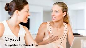  Presentation with working together - PPT layouts enhanced with student girl - two young women working together background and a lemonade colored foreground