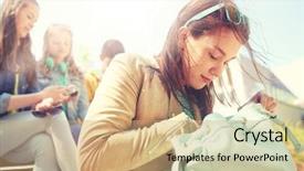  Presentation with concept high blood pressure used tablets and - Slide set featuring student girl looking for something background and a  colored foreground