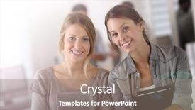  Presentation with internship - Presentation having student girls doing internship background and a gray colored foreground