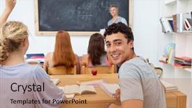  Presentation with bible college class - Presentation with euro coins on fiber optics background background and a light blue colored foreground