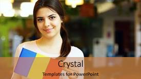  Presentation with romania - Cool new theme with student holding flag of romania backdrop and a gold colored foreground