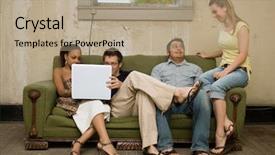  Presentation with cheap - Cool new presentation theme with student housing - group of college study buddies backdrop and a coral colored foreground