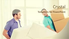  Presentation with student housing - Colorful PPT layouts enhanced with student housing - moving real estate and friendship backdrop and a cream colored foreground