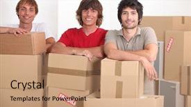  Presentation with new christian life - PPT layouts featuring student housing - teenagers moving together background and a coral colored foreground