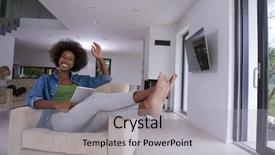  Presentation with populations african american - Audience pleasing slide deck consisting of student housing - young african american woman backdrop and a light gray colored foreground