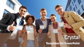  Presentation with business success and the bible - Audience pleasing slide deck consisting of student id card - business corporate and success concept backdrop and a coral colored foreground