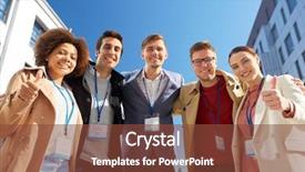  Presentation with business journey to success - Slides enhanced with student id card - business corporate and success concept background and a tawny brown colored foreground