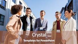  Presentation with international student - Beautiful PPT layouts featuring student id card - business education and corporate concept backdrop and a  colored foreground