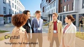  Presentation with international education - PPT layouts having student id card - business education and corporate concept background and a  colored foreground