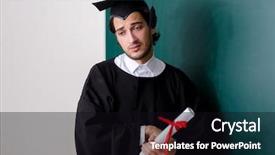  Presentation with student - Slide deck enhanced with student in front of green background and a black colored foreground