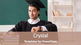  Presentation with green - Colorful presentation design enhanced with student in front of green backdrop and a  colored foreground