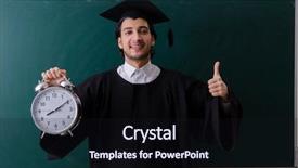  Presentation with green - Cool new slide deck with student in front of green backdrop and a  colored foreground