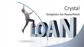  Presentation with loan - Amazing PPT layouts having student in loan and debt backdrop and a  colored foreground