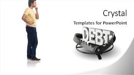  Presentation with loan - Presentation featuring student in loan and debt background and a white colored foreground
