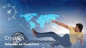  Presentation with loan - Presentation theme consisting of student-in-loan-and-expensive background and a ocean colored foreground