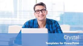  Presentation with distance learning - Theme enhanced with student-in-telelearning-distance-learning background and a teal colored foreground