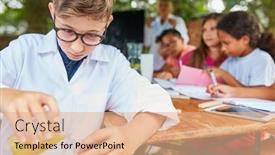  Presentation with summer school - Amazing slides having student-in-the-summer-school backdrop and a coral colored foreground