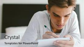  Presentation with medical evaluation of 5 years old boy - Slides consisting of student journal - 16 years old teenage boy background and a light gray colored foreground