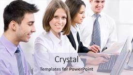  Presentation with group - PPT theme having student leaders - group of business people background and a  colored foreground