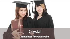  Presentation with academic - Audience pleasing presentation theme consisting of student leaders - portrait of a young peoplein backdrop and a  colored foreground