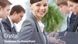  Presentation with secretary - Beautiful presentation featuring student leaders - portrait of beautiful secretary looking backdrop and a  colored foreground